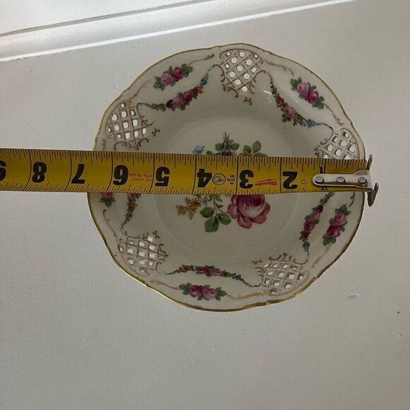 Schumann Bavaria Chateau Dresden Royal Dresner Art Footed Bowl - Picture 7 of 8